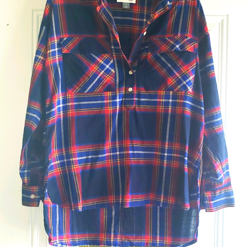 Old Navy woman's "boyfriend" plaid top